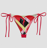 Flamingo Heart String Bikini Bottom