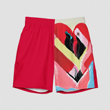 Dive into Summer with Flair: The Flamingo Heart Swim Trunks