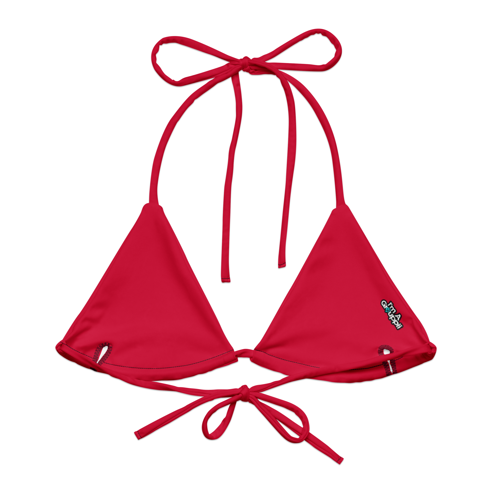 Flamingo Heart String Bikini Top