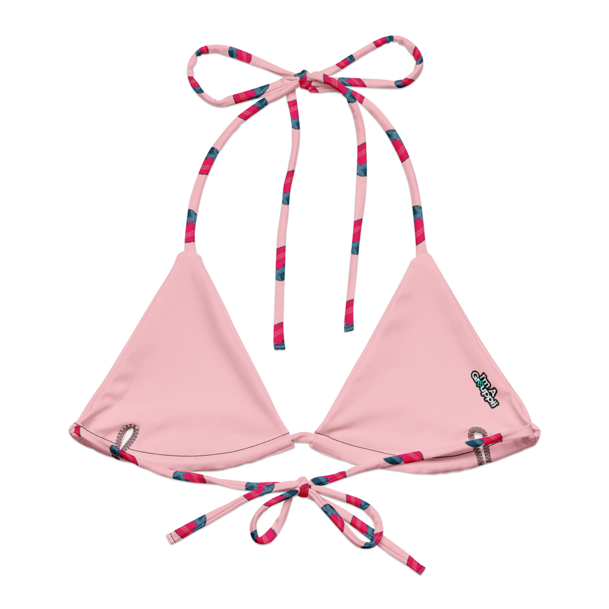 Grouppii Heart String Bikini Top