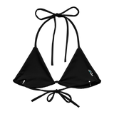 Heart Print String Bikini Top
