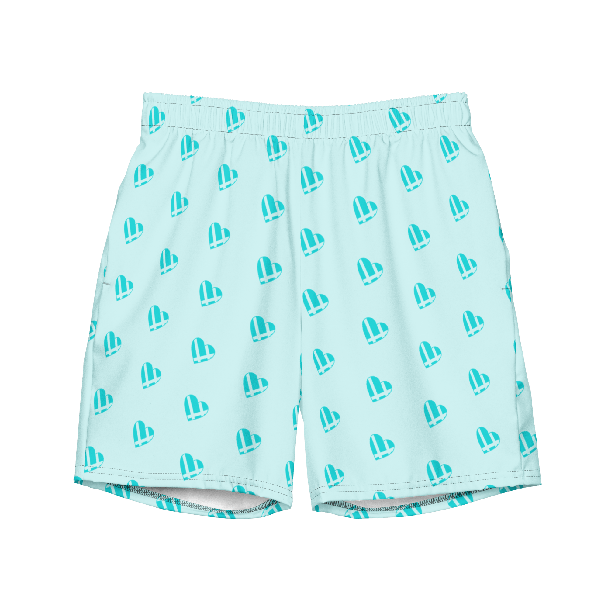 Light Cyan Heart Trunks